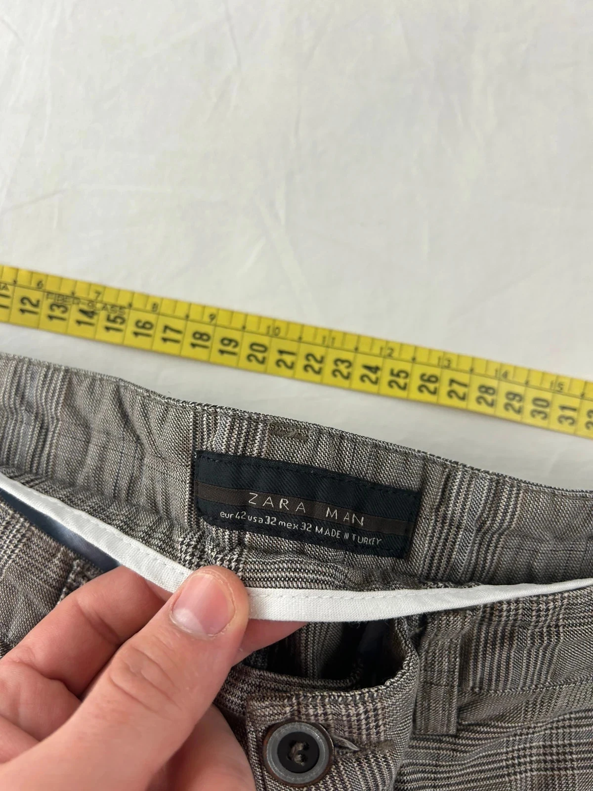 Zara man plaid chinos – photo 8